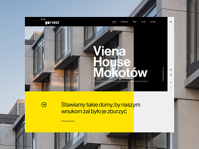 Garvest.com architecture minimalistic premium real estate typography uidesign web webdesign