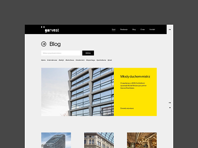 Garvest - Blog blog minimalistic real estate typography uidesign webdesign