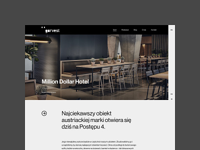 Garvest - blog post blog minimalistic real estate typography uidesign web webdesign