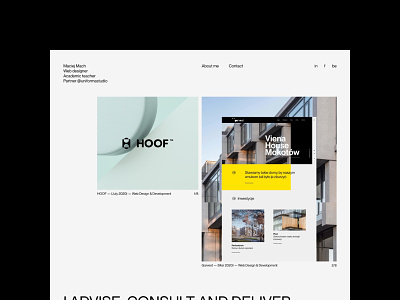 Portfolio design minimalistic portfolio typography uidesign web webdesign