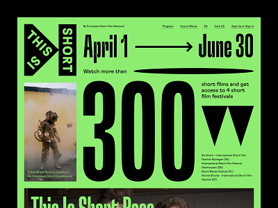 This is Short festival typography uidesign web webdesign