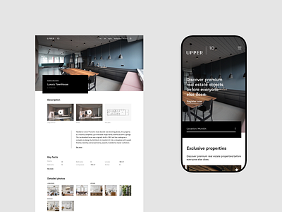 Upper 10 - location branding premium real estate uidesign webdesign