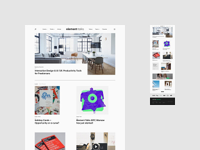 Element Talks conference minimalistic news uidesign webdesign