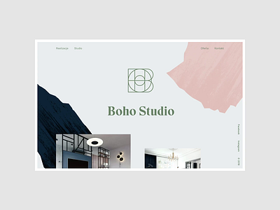 Boho Studio - Homeage branding interior design logo minimalistic portfolio uidesign webdesign