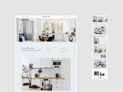 Boho Studio - project page branding interior design minimalistic portfolio uidesign webdesign