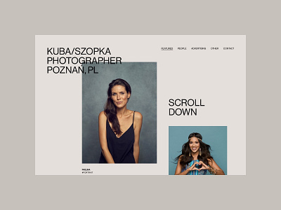 Kuba Szopka - Homepage design cargocollective minimalistic photo photographer portfolio typography uidesign web webdesign