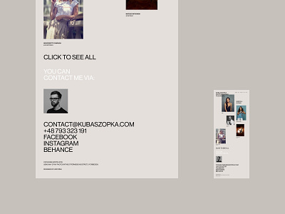 Kuba Szopka - portfolio cargocollective minimalistic photographer photos portfolio sketch typography uidesign webdesign