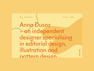 Anna Dusza - Portfolio animation cargocollective design illustration minimalistic portfolio typography uidesign web webdesign