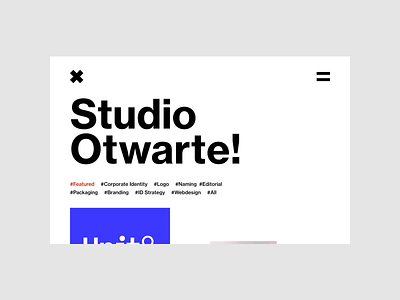 Studio Otwarte - Homepage Redesign animation design minimalistic portfolio typography uidesign web webdesign