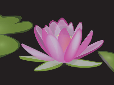 Lotus Flower digital art graphic design gradient mesh illustration