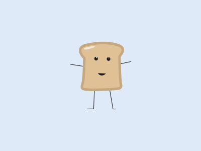 Bread character design ilustration