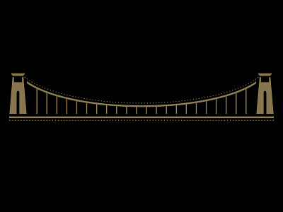 Clifton Suspension Bridge bridge bristol city design gold illustration landmark vector