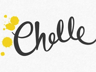 Personal logo design brand branding hand drawn illustration logo painting yellow