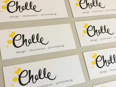 Personal business cards brand branding business cards pain slpat design hand lettering logo illustrations print stationery
