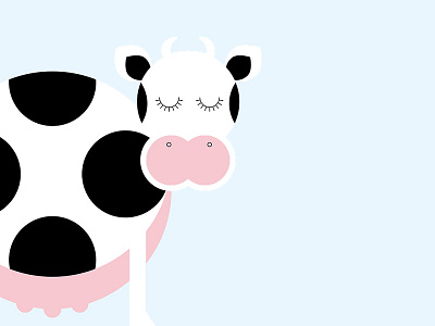 C is for Cow alphabet animal character cow cute farm illustration simple shapes simplistic vector
