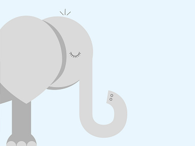 E is for Elephant alphabet animal character cute elephant eyelashes illustration simple shapes simplistic vector