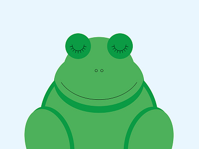 F is for Frog alphabet animal character cute eyes frog green illustration kids vector