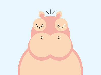 H is for Hippopotamus alphabet animal character cute h hippo hippopotamus illustration pink series vector