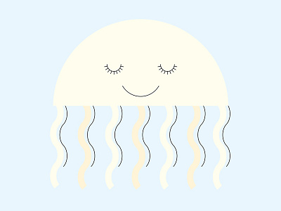 J is for jellyfish alphabet animal alphabet cute fish illustration jellyfish nature ocean sea simple vector wobbly