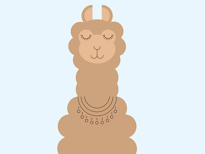 L is for Llama alpaca alphabet character cute illustration llama peru series simple simplistic vector