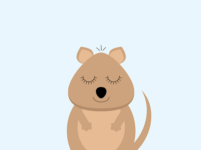 Q is for Quokka alphabet animal australia cute illustration illustrator quokka rodent vector
