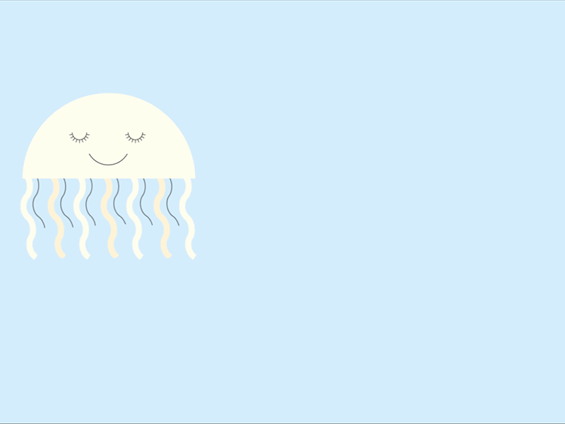 Jellyfish Animation alphabet animation character creature cute jellyfish sea swim yellow