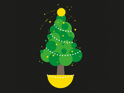 Christmas tree with logo splash