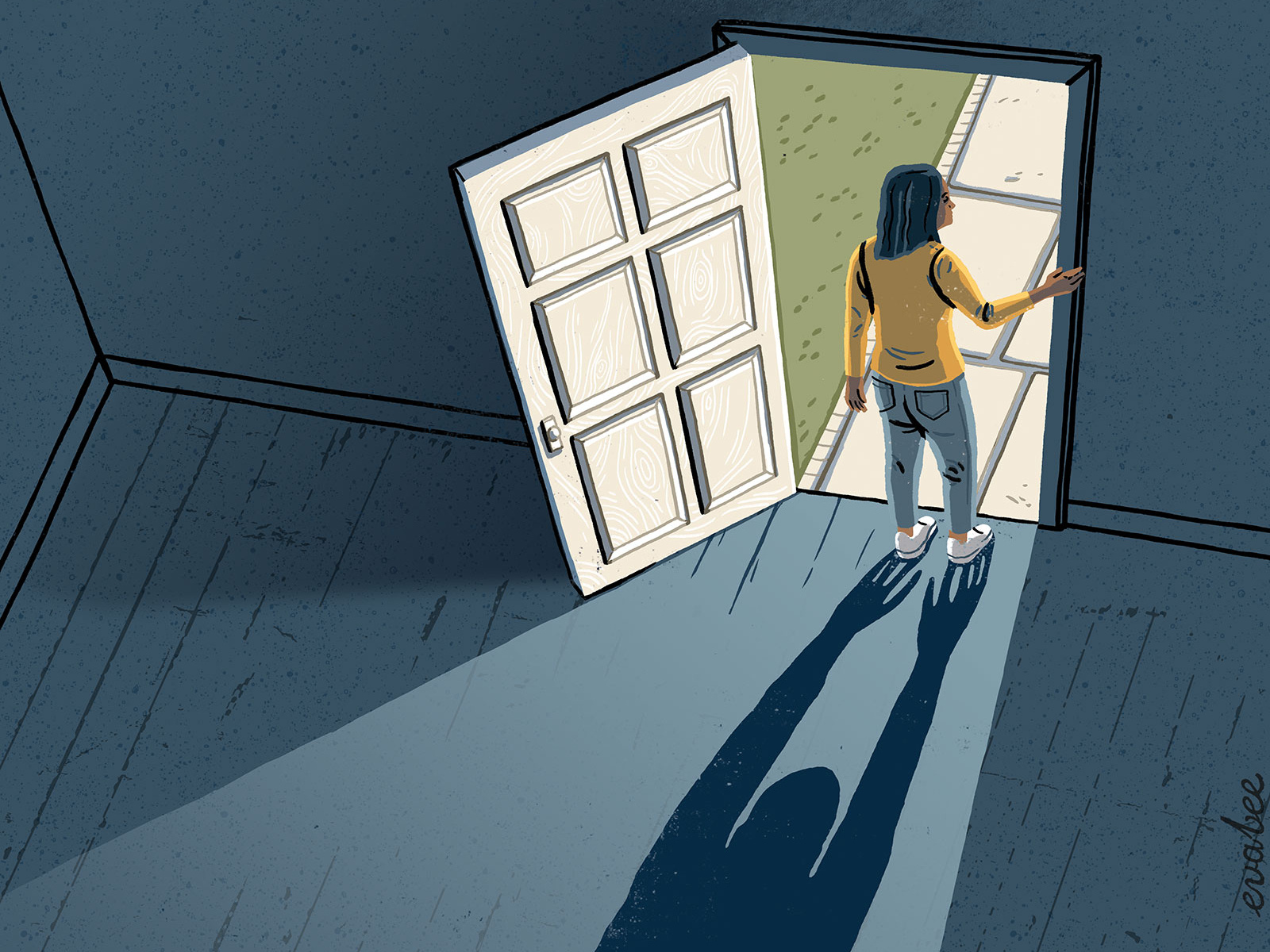 Fear of leaving the house by Eva Bee on Dribbble