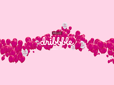 Hello Dribbble balloons code codepen hello