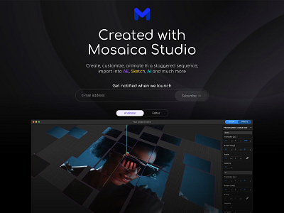 Mosaica Studio aftereffects appdesign application illustrator photoshop php sketch ui uidesign userinterface ux uxdesign vuejs