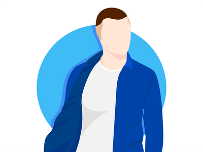 man art branding design flat illustrator minimal ui vector web