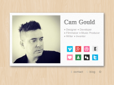 My New Website card css html interface web wood