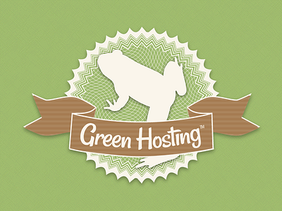 Green Hosting Brand 2013 badge brand frog green logo web website