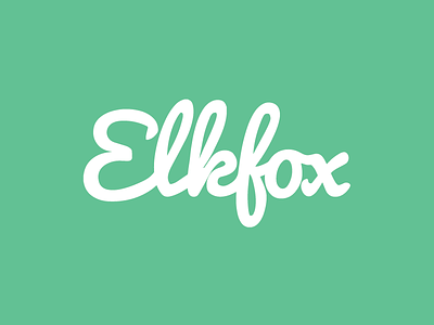 Elkfox Logotype brand clean elkfox green logotype