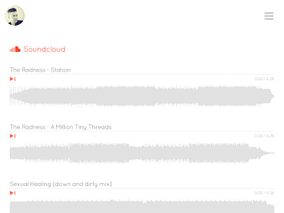 Custom Soundcloud Player audio interface minimal player responsive soundcloud ui web