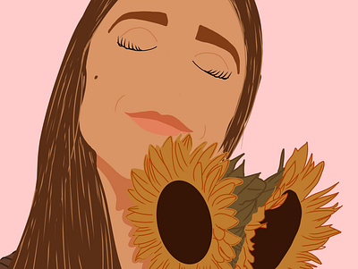 Sunflower flower happy illustration sunflower