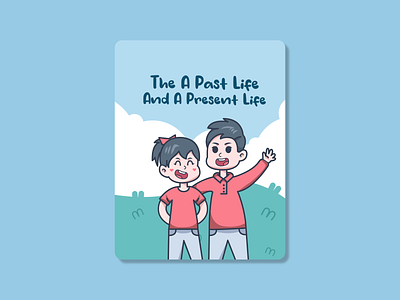 The a Past Life and a Present Life book bookcover couple design graphic design illustration