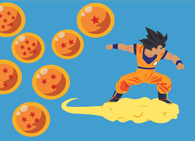 DBZ x Flat Goku adobe adobe illustrator animation anime art artwork design digital digital illustration digitalart dragonballz fanart goku graphicdesign illustration