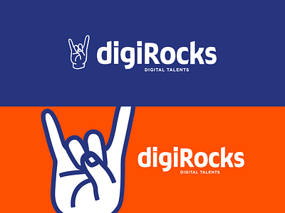 Digirocks branding branding color flat fun illustration logo typography vector