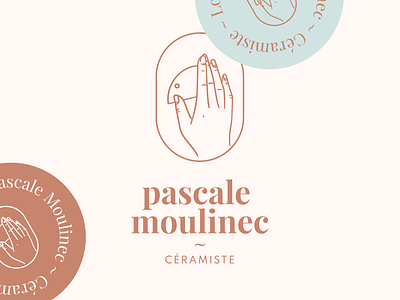 Branding for a ceramist branding color design flat icon illustration logo minimal typography vector
