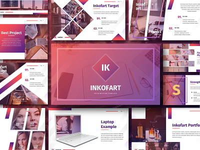 Inkofart - Multipurpose Presentatioon Template branding business corporate deck design designs google slides illustration keynote layout powerpoint ppt pptx presentation presentation design presentation layout presentation template slide template ui