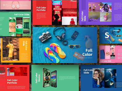 Full Color – Multipurpose Presentation Template branding business corporate deck design google slides illustration keynote layout pitch powerpoint ppt pptx presentation presentation design presentation layout presentation template slide template ui