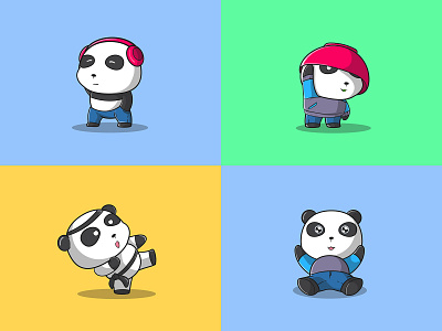 Cute panda illustration part 1