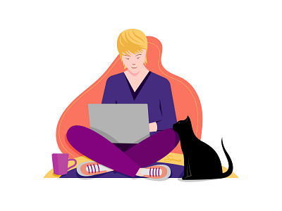 Monawerks Website Illustration - Working from Home