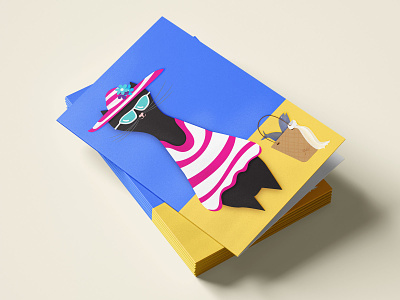 The Cat Mathilde black cat cards design cats graphic design graphics illustration illustration art illustrator vector
