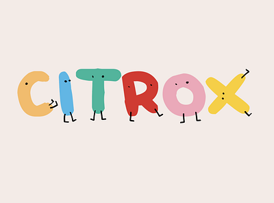 Citrox Logo cute kids lemon logo pack packaging