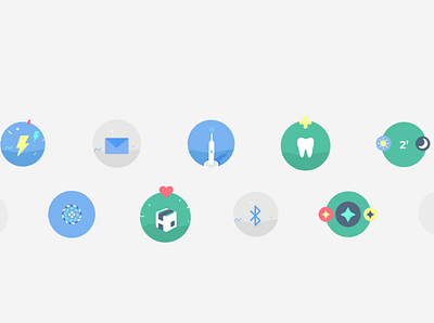 Icon Set design app health healthtech icon icon design icon set iconography medical rewards teeth toothbrush ui