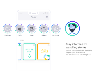 Stories Feature - Investment App app finance finance app fintech invest investing investment