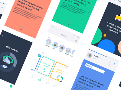 UX UI Design - Investment App character finance app financial fintech invest investment stocks ui visual design
