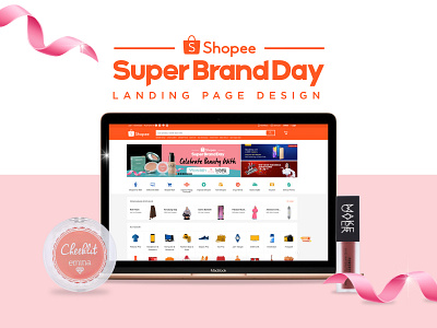 Shopee Indonesia - Super Brand Day (Paragon Group) app beauty ecommerce landing page landing page design landing page ui landing pages marketing marketplace ui ui design ux ux ui web design